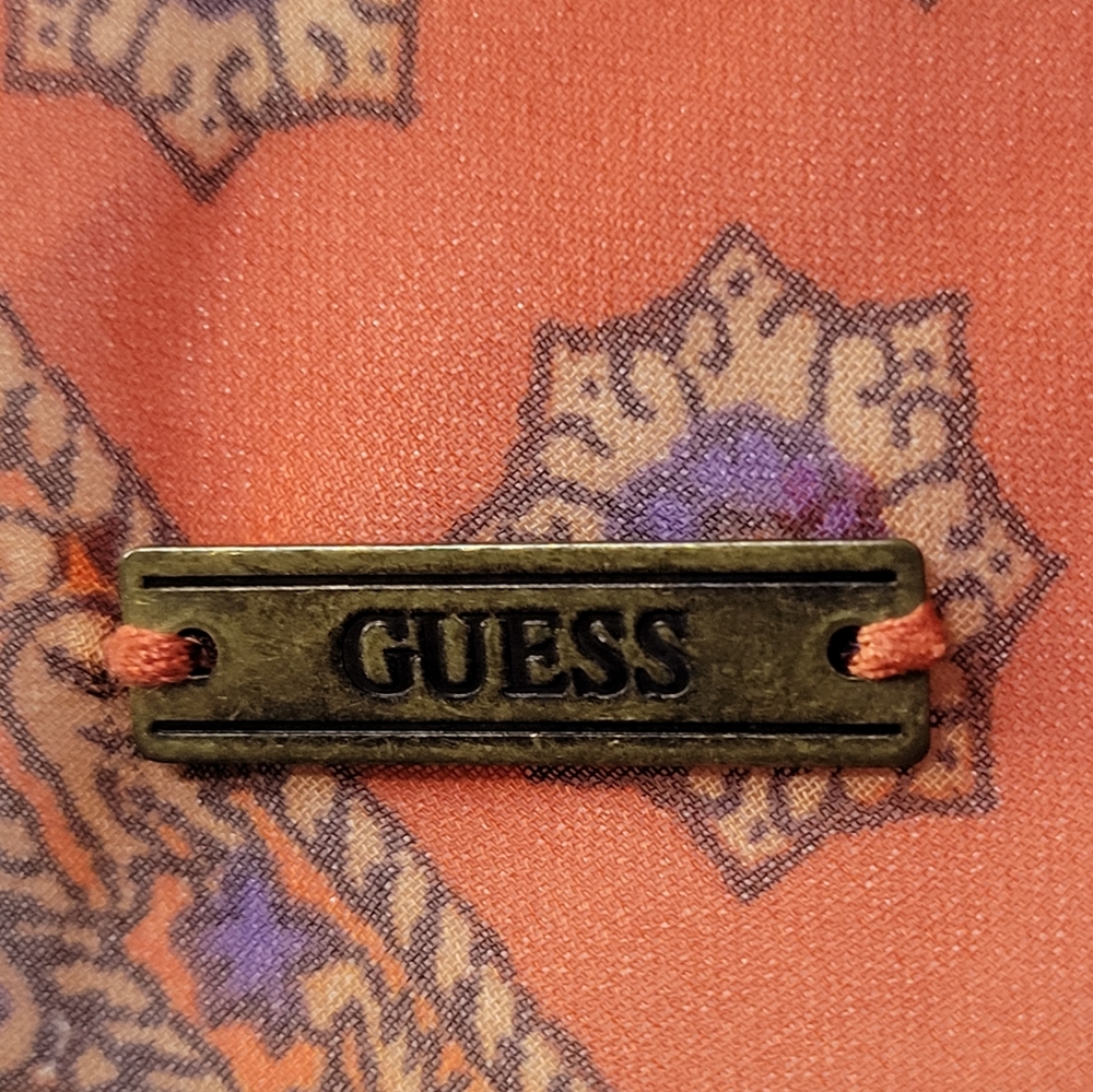 Guess Ruffle Semi-Sheer Top Size Small - Picture 4 of 7